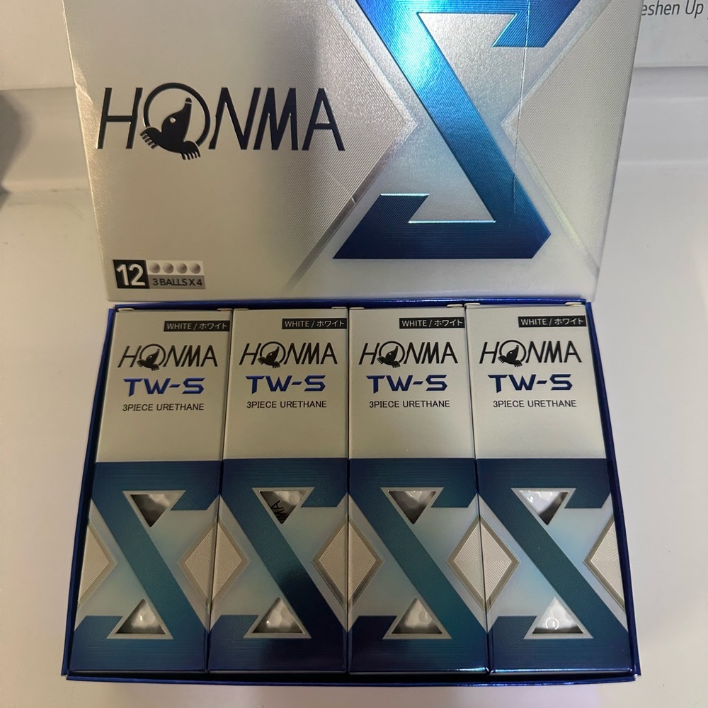 Blue and White Golf Balls